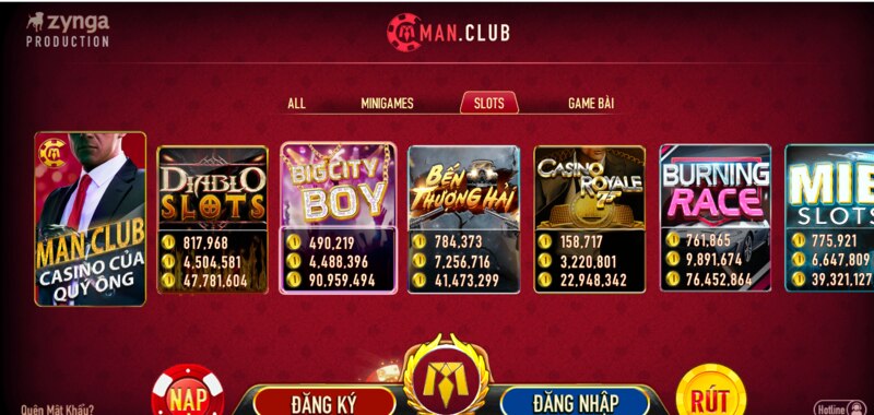 Game slot tại man club